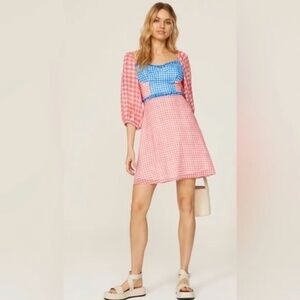SLATE & WILLOW - Pink Gingham Mini Dress
